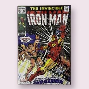 Marvel Iron Man Comic Wood Wall Art Home Decoration